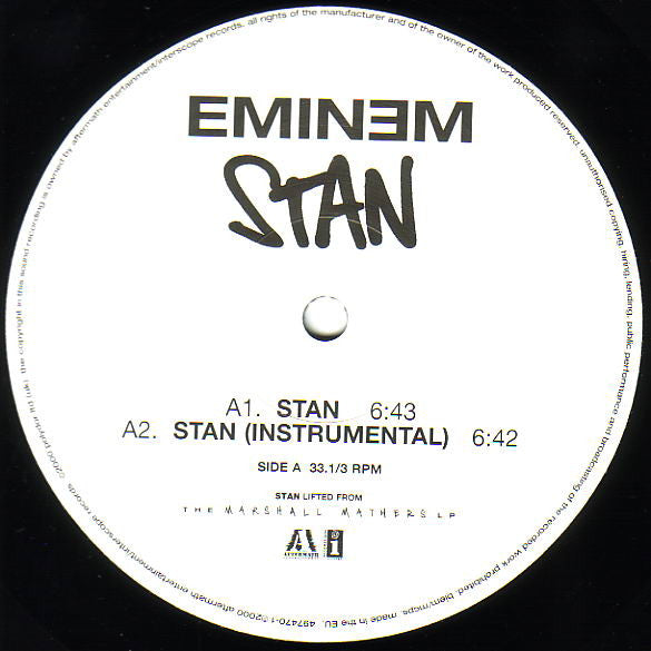 Eminem – Stan [12", 33 ⅓ RPM, Single] (Usado)
