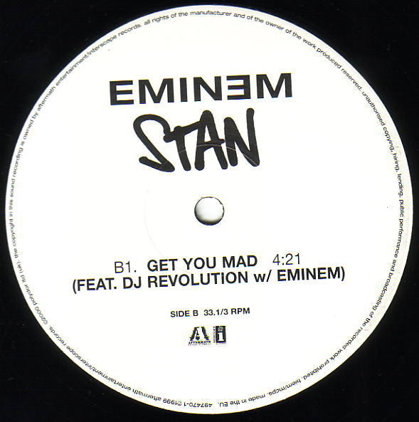 Eminem – Stan [12", 33 ⅓ RPM, Single] (Usado)