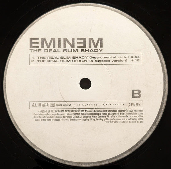 Eminem – The Real Slim Shady [12", 33 ⅓ RPM, Single] (Usado)