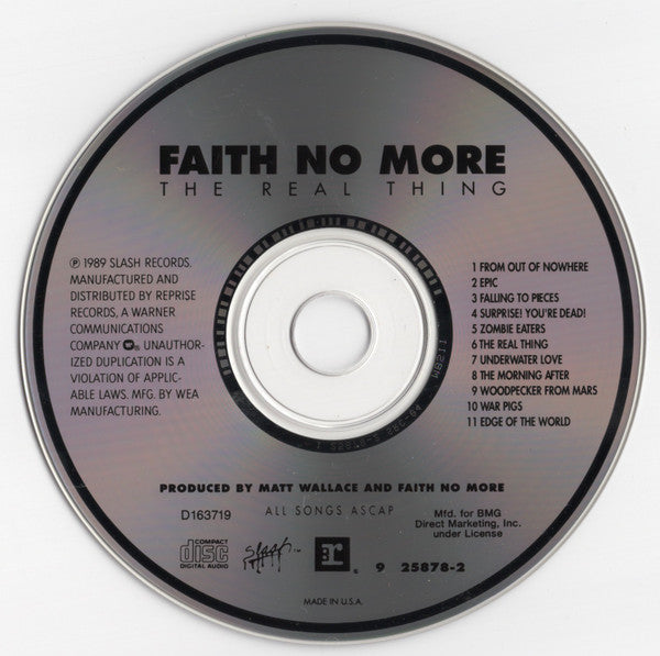 Faith No More – The Real Thing [CD Usado] 💿