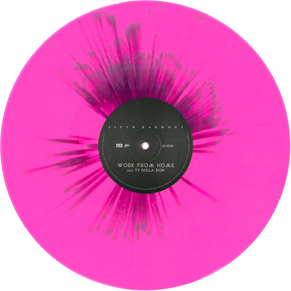 Fifth Harmony Feat. Ty Dolla $ign – Work From Home [12" 45 RPM  Single Limited Edition Pink Splatter] (Usado)