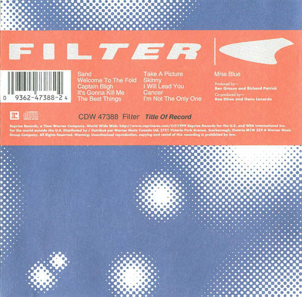Filter – Title Of Record (CD Usado) 💿