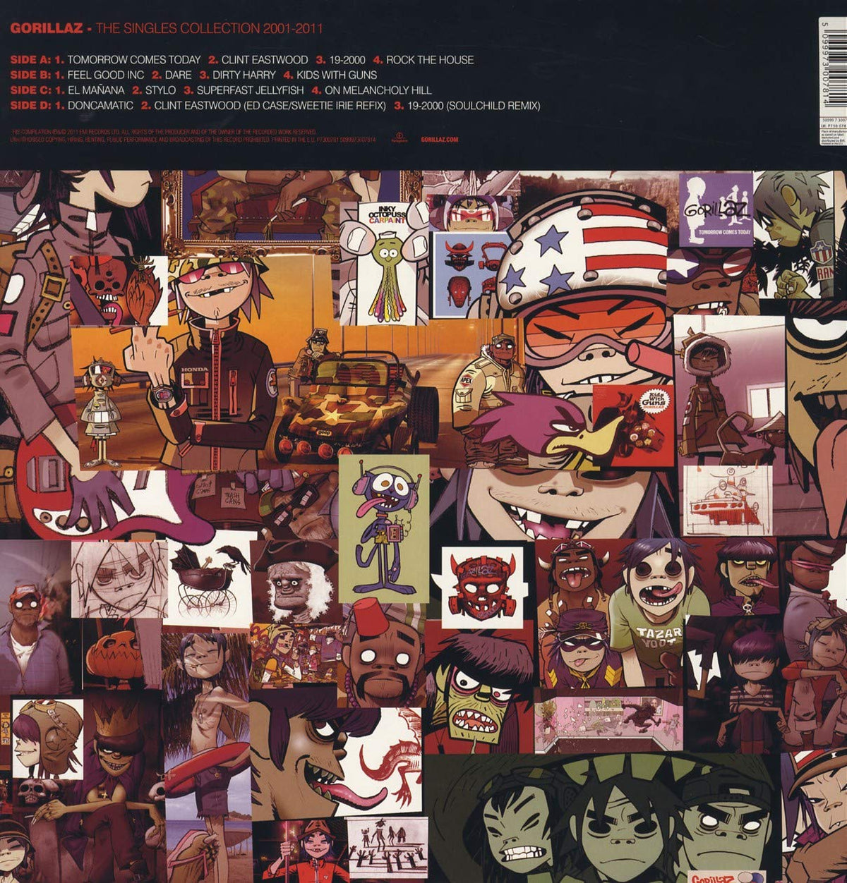 Gorillaz – The Singles Collection 2001-2011 [Limited Edition 8 x Vinyl, 7", 45 RPM]