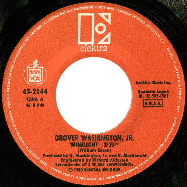 Grover Washington, Jr. – Winelight [7" 45 RPM Single] (Usado)