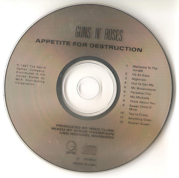 Guns N' Roses – Appetite For Destruction [CD Usado] (Reversed Cover)
