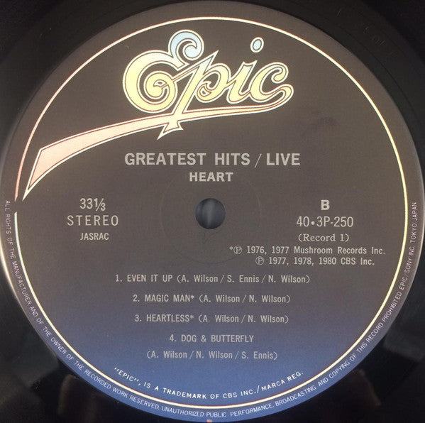 Heart – Greatest Hits / Live (Usado) 🇯🇵