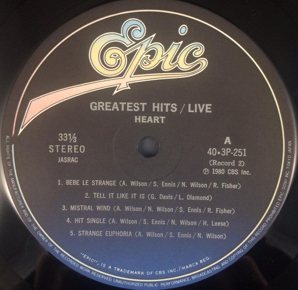 Heart – Greatest Hits / Live (Usado) 🇯🇵