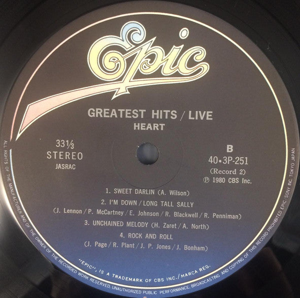 Heart – Greatest Hits / Live (Usado) 🇯🇵
