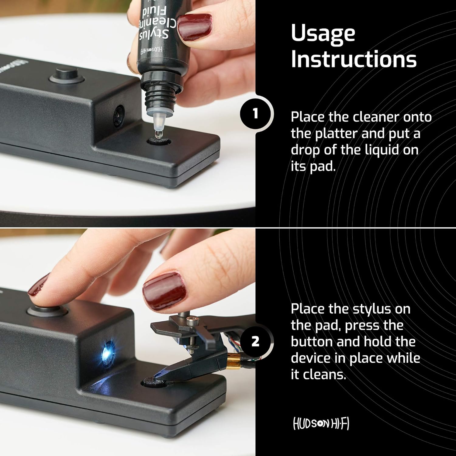 Hudson Hi-Fi Limpiador de Agujas para Tornamesas Ultra Sónico