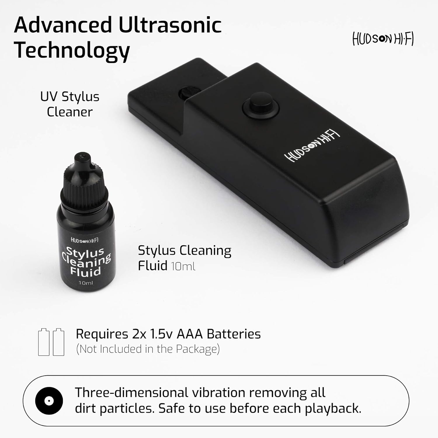 Hudson Hi-Fi Limpiador de Agujas para Tornamesas Ultra Sónico