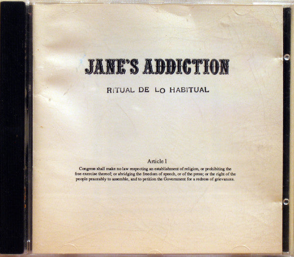 Jane's Addiction – Ritual De Lo Habitual [CD Usado] 💿