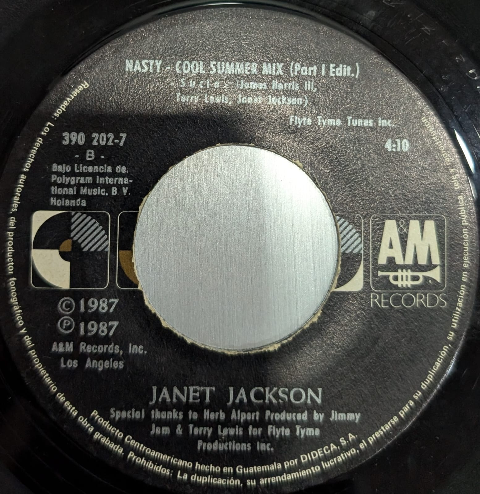 Janet Jackson – Nasty-Cool Summer Mix (Part 1 Edit) [7" 45 RPM Single] (Usado)