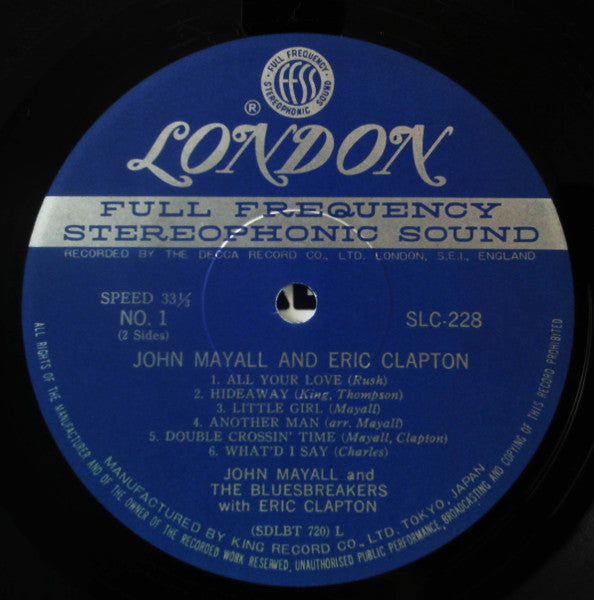 John Mayall With Eric Clapton – Blues Breakers (Usado) 🇯🇵