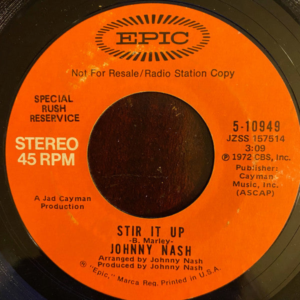 Johnny Nash – Stir It Up [7" 45 RPM Single] (Usado)