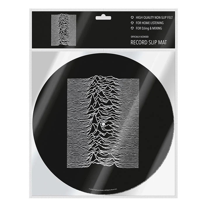 Joy Division (Unknown Pleasures) 12" de diametro - Alfombrilla de felpa para tornamesa