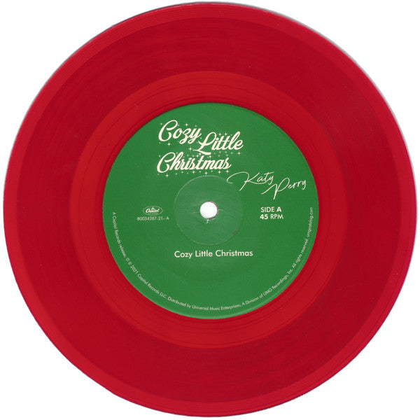 Katy Perry – Cozy Little Christmas [7" Single Limited Edition Red Translucent] (Usado)