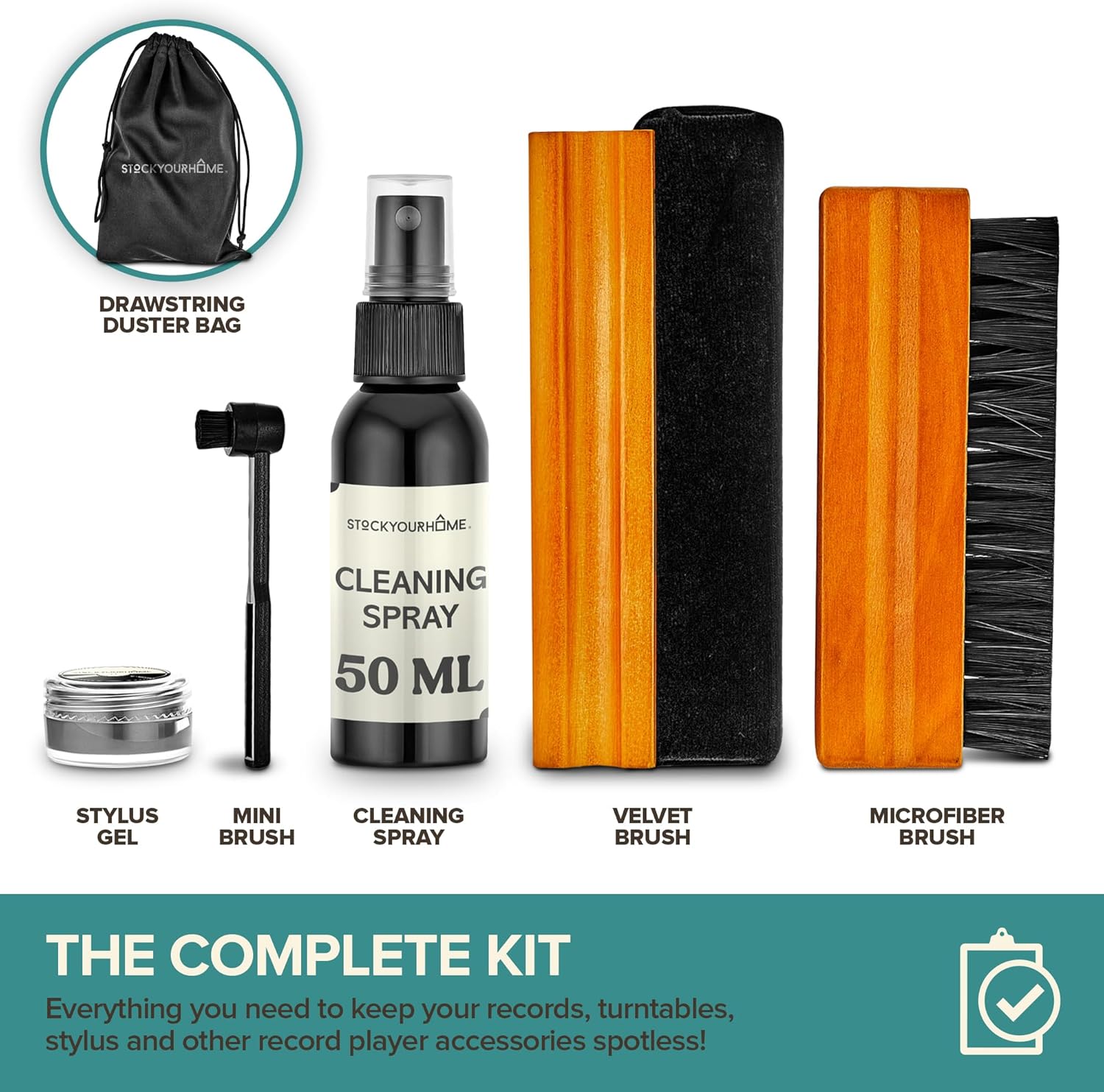 Kit de limpieza para vinilos de 6 piezas