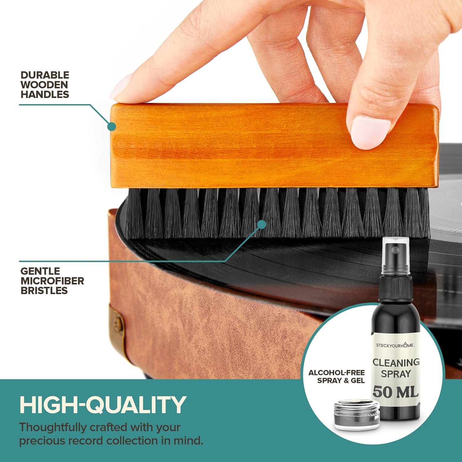 Kit de limpieza para vinilos de 6 piezas