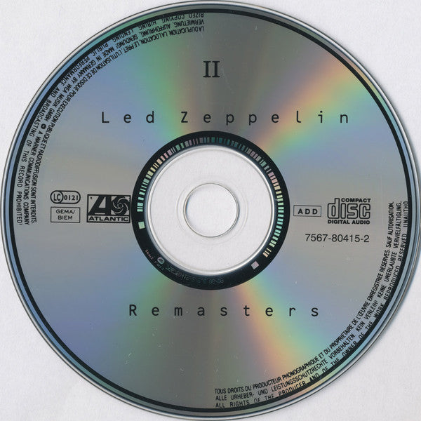 Led Zeppelin – Remasters [CD Usado] 💿
