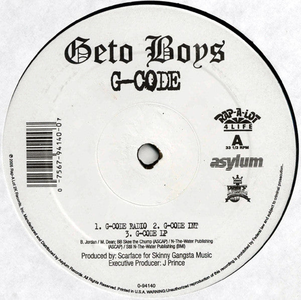 Geto Boys – G-Code 🇺🇸