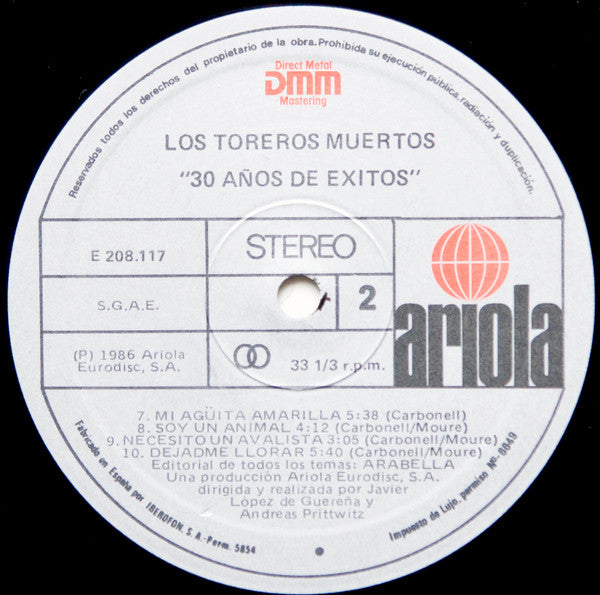 Toreros Muertos (Los) – 30 Años De Exitos (Usado)