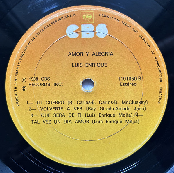 Luis Enrique – Amor Y Alegria (Usado)