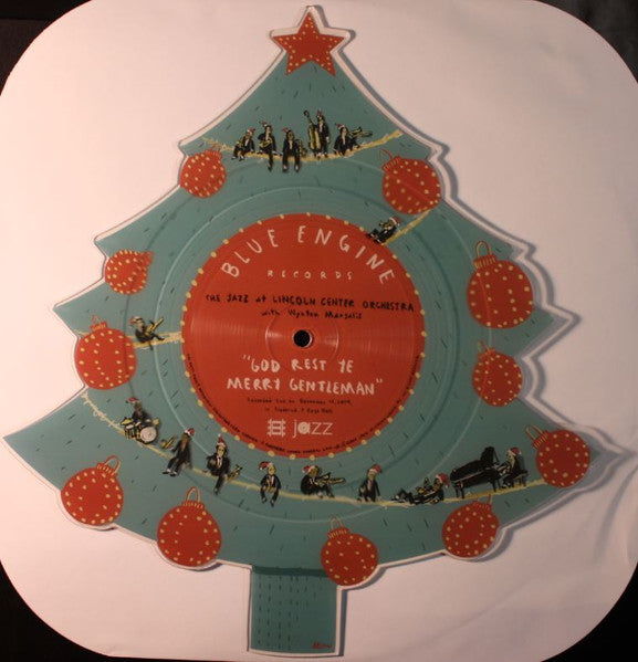 Jazz At Lincoln Center Orchestra W/ Wynton Marsalis – God Rest Ye Merry Gentlemen / Little Drummer Boy (Christmas Tree Shaped Vinyl/Pic Disc) 🇺🇸