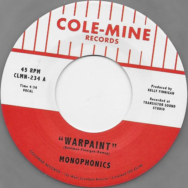 Monophonics & Kelly Finnigan – Warpaint / Crash & Burn (Natural with Black Swirl 7INCH) 🇺🇸