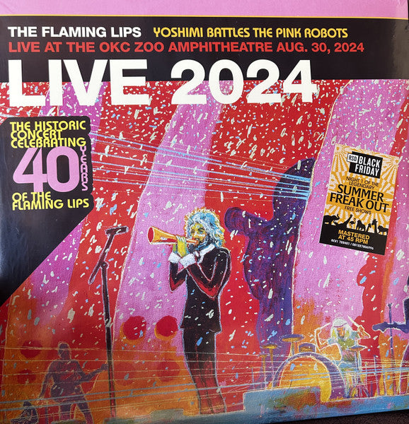 Flaming Lips – Yoshimi Battles Pink Robots Live Zoo Amp. Oklahoma City 8/30/24 (2LP/Highlighter Yellow Vinyl) (RSD) 🇺🇸
