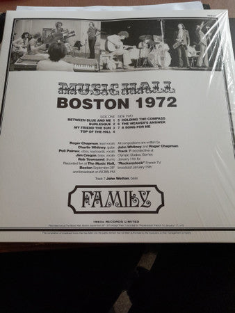 Family – Boston Music Hall 1972 🇺🇸