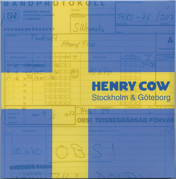 Henry Cow – Stockholm & Goteborg (2LP) 🇺🇸