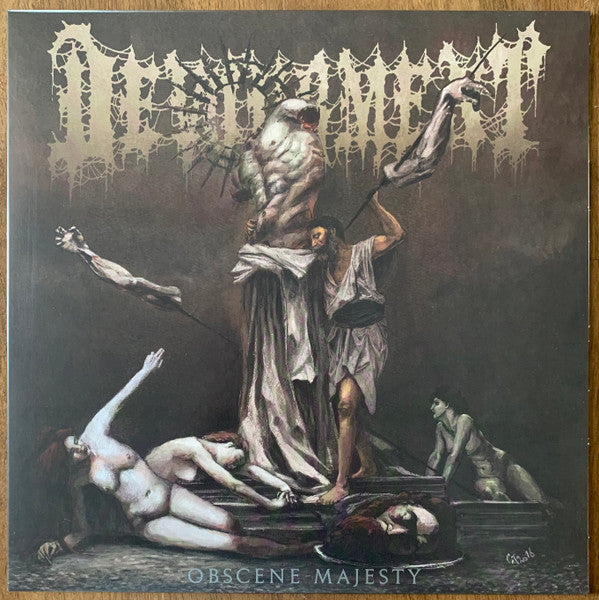 Devourment – Obscene Majesty (Gold, Brown & White Merge with Red, Oxblood & White Splatter Vinyl) 🇺🇸