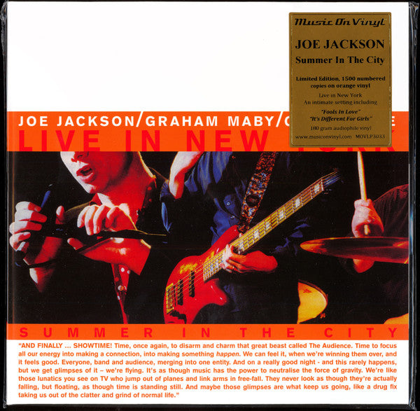 Joe Jackson – Summer in the City: Live in New York (2LP/Limited/Orange Vinyl/180G/Gatefold/Numbered) 🇺🇸