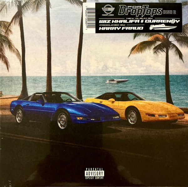 Currensy; Wiz Khalifa & Harry Fraud – Roofless Records for Drop Tops (Metallic Clear Vinyl) 🇺🇸