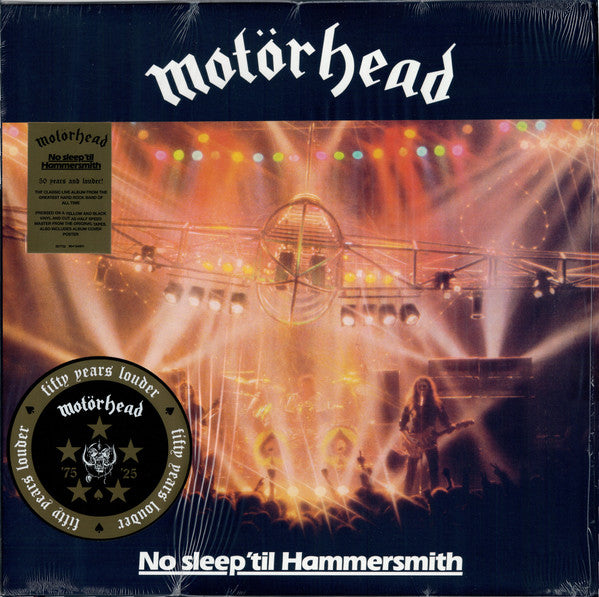 Motorhead – No Sleep Til Hammersmith (50TH Anniversary) (Yellow/Black Vinyl/Half-speed) 🇺🇸