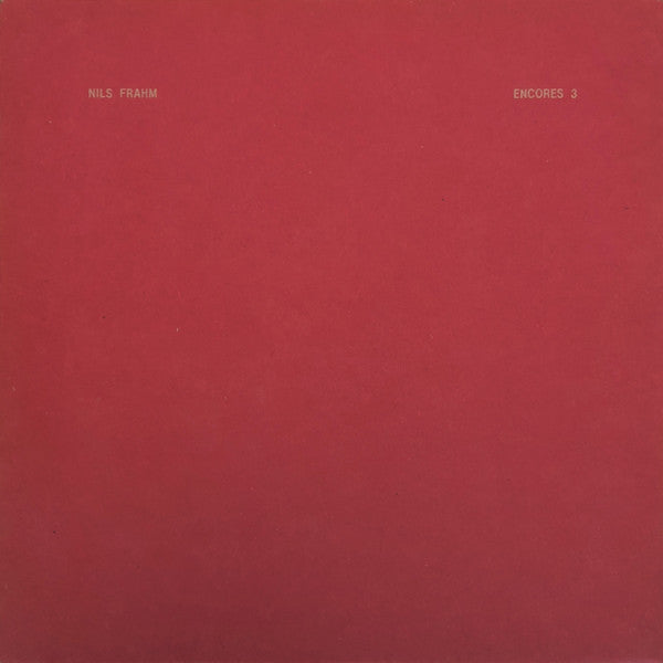 Nils Frahm – Encores 3 🇺🇸