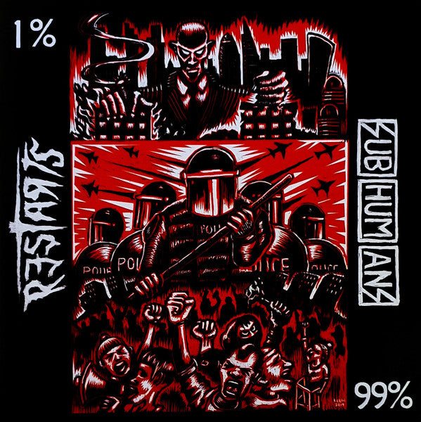 Subhumans; The Restarts – Split (White 7Inch/Dl Card) 🇺🇸
