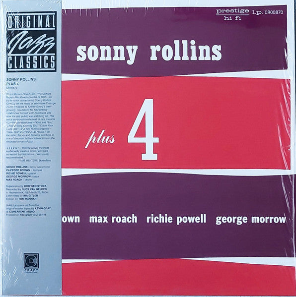 Sonny Rollins – Plus 4 (Original Jazz Classics Series) (180G) 🇺🇸