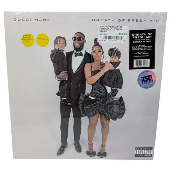 Gucci Mane – Breath of Fresh Air (X) (Autographed/Clear Vinyl) (I) 🇺🇸
