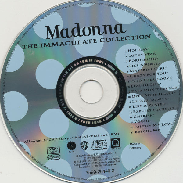 Madonna – The Immaculate Collection [CD Usado] 💿