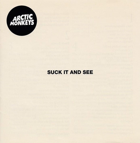 Arctic Monkeys – Suck It & See [CD Nuevo] 💿 🇺🇸