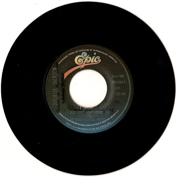 Michael Jackson – I Just Can't Stop Loving You / Baby Be Mine [7" 45 RPM Single] (Usado)