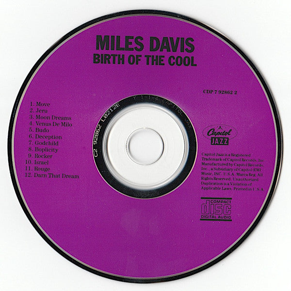 Miles Davis – Birth Of The Cool (CD Usado) 💿