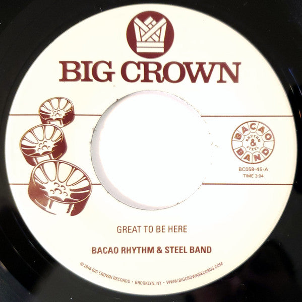 Bacao Rhythm & Steel Band – Great to Be Here B/W All for Tha Cash 🇺🇸