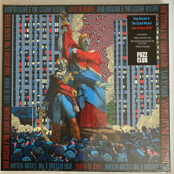King Gizzard & the Lizard Wizard – Live in Paris ‘19 (US Fuzz Club Official Bootleg) (3LP BOX SET/White, Red, & Blue Vinyl) 🇺🇸