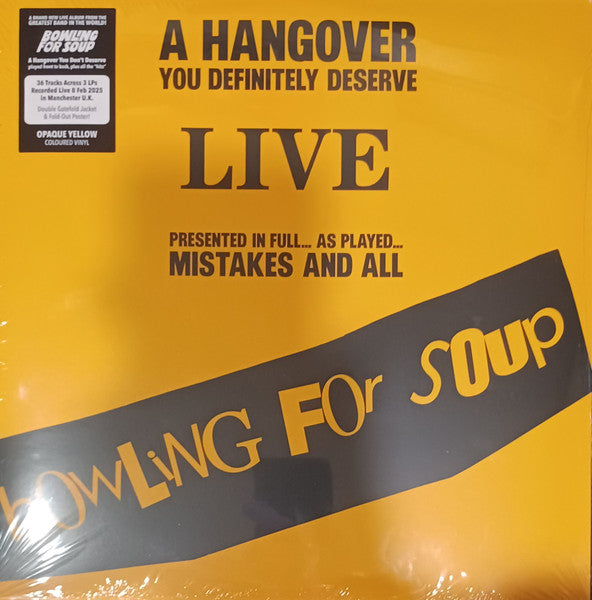 Bowling for Soup – Hangover You Definitely Deserve (Live) (Opaque Yellow Vinyl/3LP) 🇺🇸