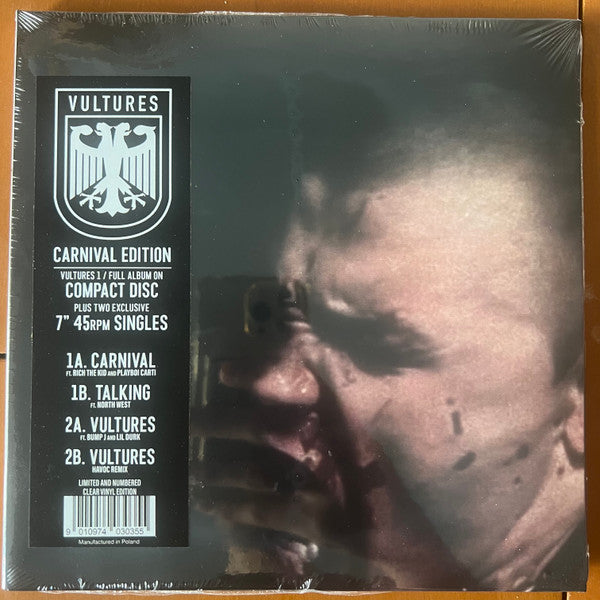 Ye (Kanye West) & Ty Dolla Sign – Vultures 1 - Carnival Edition (Clear 7INCH/CD/Exclusive Artwork) 🇺🇸