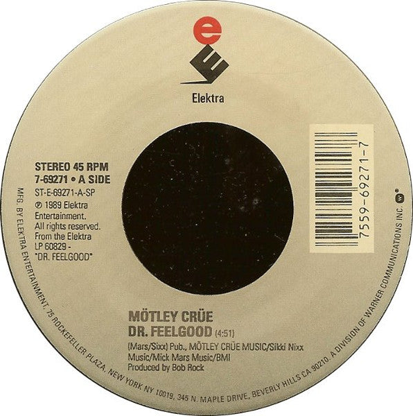 Mötley Crüe – Dr. Feelgood [7" 45 RPM Single] (Usado)
