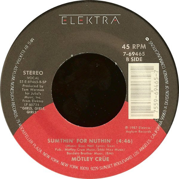 Mötley Crüe – Girls Girls Girls [7" 45 RPM Single] (Usado)