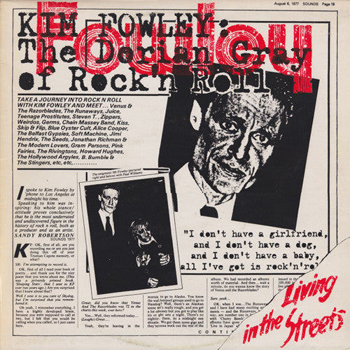 Kim Fowley – Living in the Streets 🇺🇸